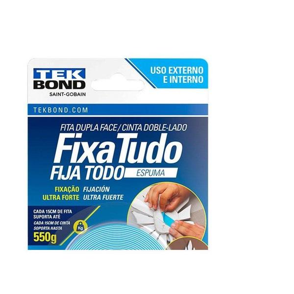 Imagem de Fita Dupla Face Tekbond Fixa Tudo Espuma 19Mm X 1,5M