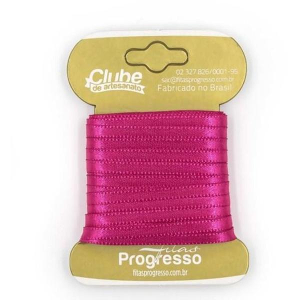 Imagem de Fita em Cetim - Cor 303 Pink - 10 m x 4 mm - 1 unidade - Fitas Progresso - Rizzo