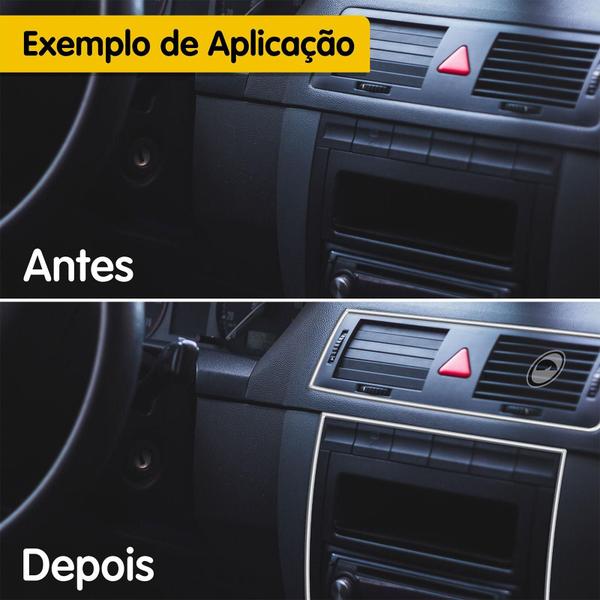 Imagem de Fita Faixa Friso Adesivo Cromada 20 Metros Painel Carros E