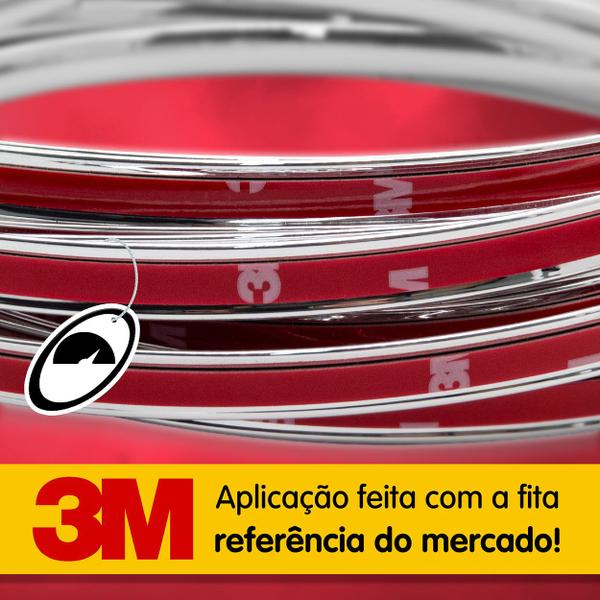 Fita Faixa Friso Adesivo Cromada 5 Metros Painel Carros E Acabamentos - TG Poli Imagem de Fita Faixa Friso Adesivo Cromada 5 Metros Painel Carros E Acabamentos