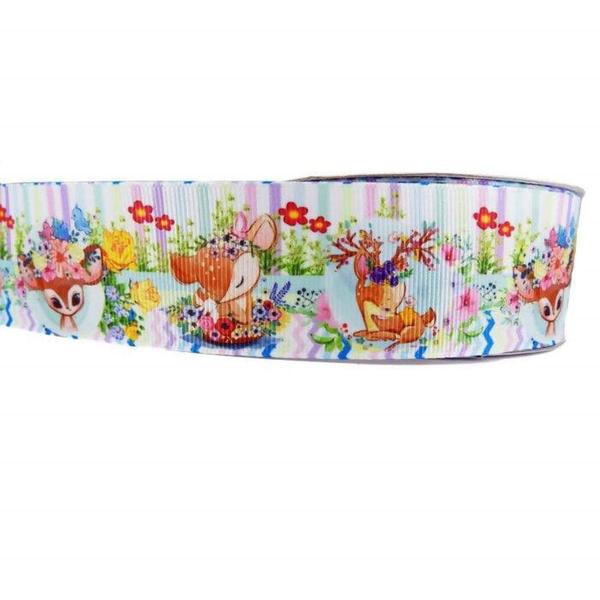 Imagem de Fita Gorgurão 38mm 24145 Animais e Flores Nº9  - 10 Jardas