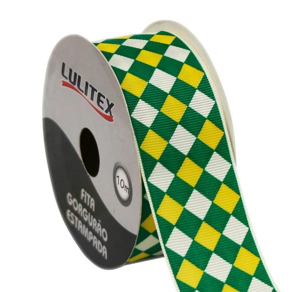 Imagem de Fita Gorgurao Estampada Lulitex 38mm Rolo com 10 Metros