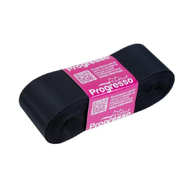 Fita Gorgurão Progresso 38mm nº9 - 10m Cor 219 Preto - 1un Imagem de Fita Gorgurão Progresso 38mm nº9 - 10m Cor 219 Preto - 1un