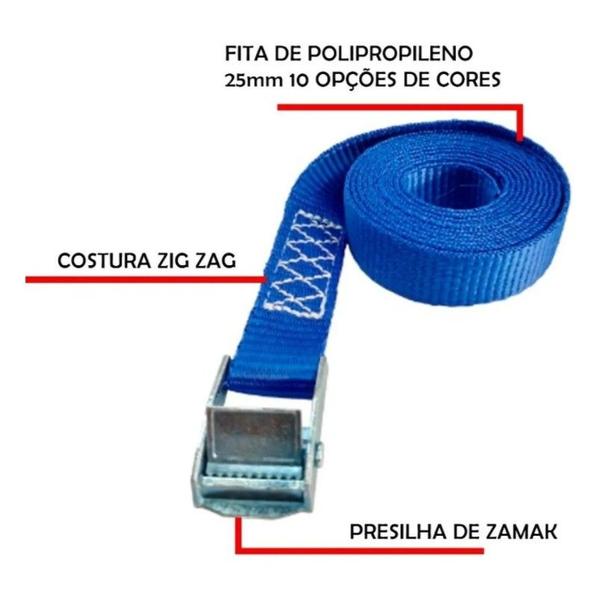 Imagem de Fita Gotex 2 Metros Cinta De Amarração Fecho Presilha De 3cm