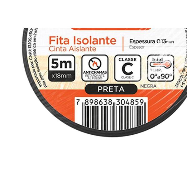 Imagem de Fita Isol B_D 05Mts . / Kit C/ 10 Unidades