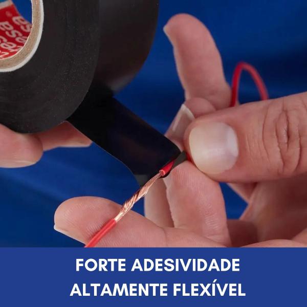 Imagem de Fita Isolante 20m X 19mm Altamente Flexível 90c Profissional Tesa