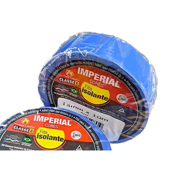 Imagem de Fita Isolante 3M Imperial. 10M Azul - Kit C/10 Peças