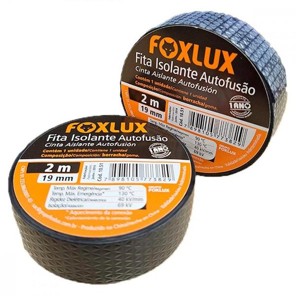 Imagem de Fita Isolante Alta Tensao Foxlux Auto Fusao 19Mm X 2M - Kit C/10 Peca