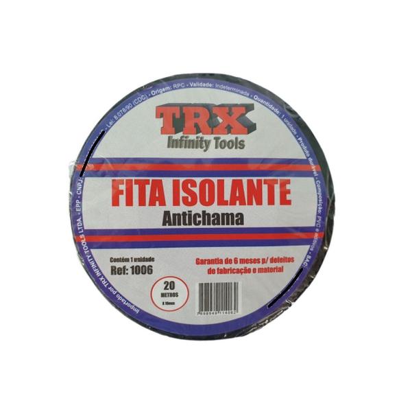 Imagem de Fita Isolante Anti Chama 20m X 19mm - Kit Com 100 Rolos