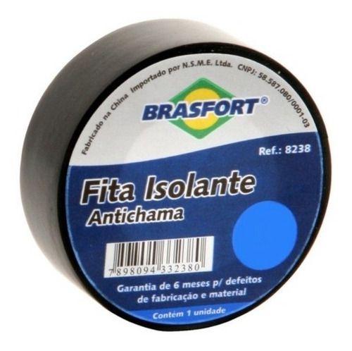 Imagem de Fita Isolante Antichama Preta 10 M X 19 Mm Brasfort 8238