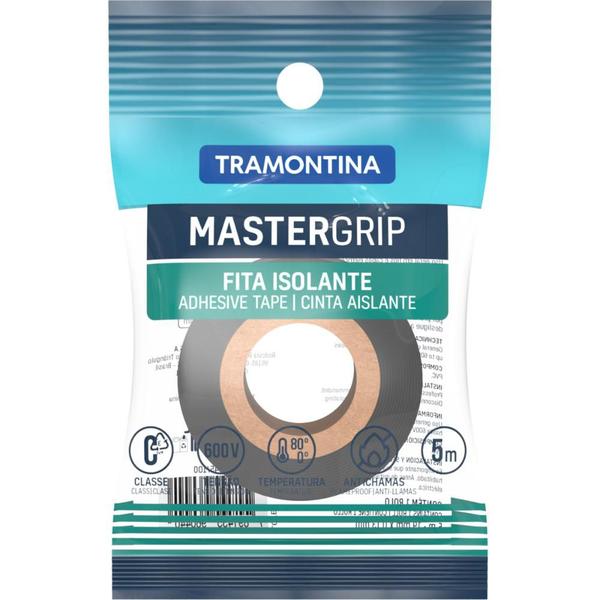 Imagem de Fita Isolante Classe C 0,13x19 mm Tramontina Preta 5 m