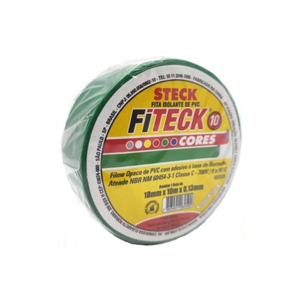 Imagem de Fita Isolante Fiteck Verde 18MMX10MX0.13MM 0-90C 700V SFT1310VD Steck