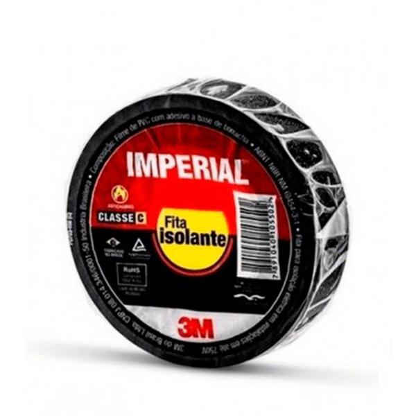 Imagem de Fita isolante imperial 18mm 5 metros preta - pc / 10 - 3M