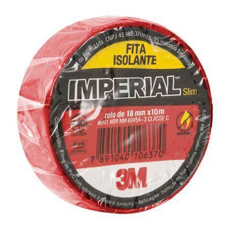 Imagem de Fita Isolante Imperial 18mm x 10m Vermelha - 3M