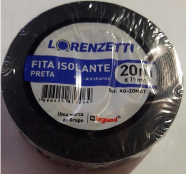 Imagem de Fita Isolante Lorenzetti rolo 19mm X 20m Com 5 Unidades