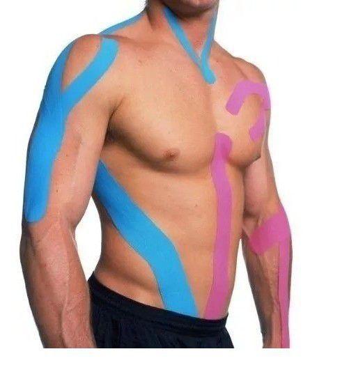 Imagem de Fita Kinesio Adesiva Kinesiology Taping 5m para Reabilitação Muscular