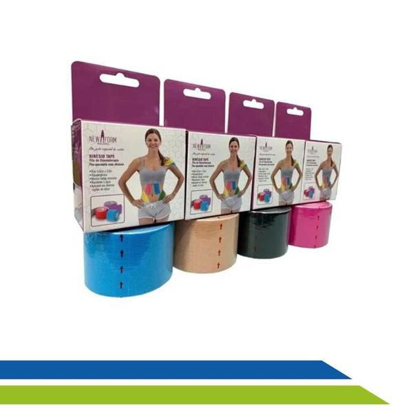 Imagem de Fita Kinesio Tape Adesiva Pós-Cirúrgica Pós-Treino Dor e Fraqueza Muscular UN - New Form