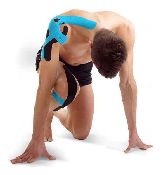Fita Kinesio Taping Profissional 5 Cm X 5 Metro - Multi Imagem de Fita Kinesio Taping Profissional 5 Cm X 5 Metro