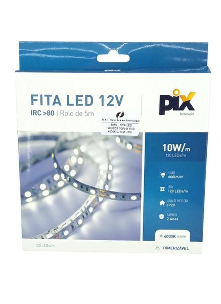 Imagem de Fita Led 120Leds 10W/M 4000K 5M Branco