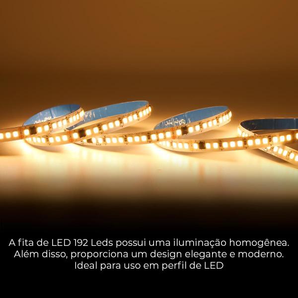 Fita Led 220v Direta 192leds/m Rolo 10m Não Usa Fonte Quente - RY Imagem de Fita Led 220v Direta 192leds/m Rolo 10m Não Usa Fonte Quente
