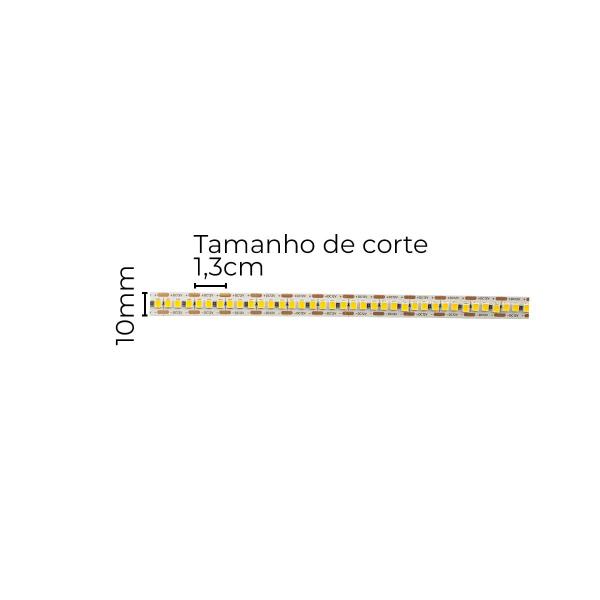 Imagem de Fita LED 2835 5m 24W/m 2600lm/m 3000K Adesiva c/ Rabicho P4 Fêmea ST3114