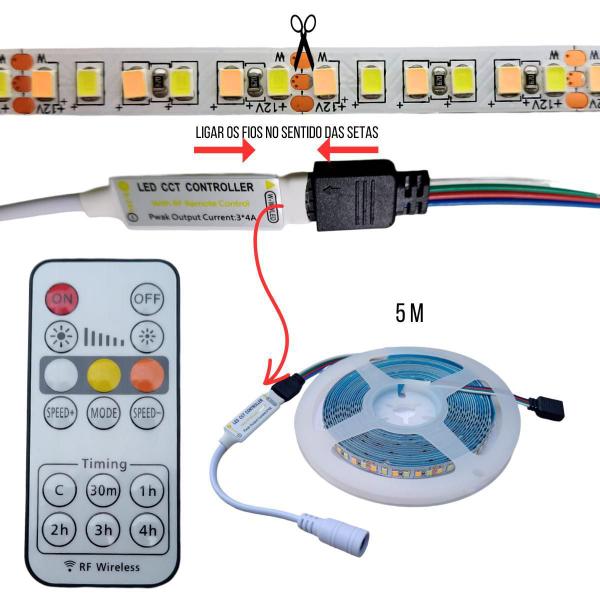 Fita Led 3 Temperaturas (Frio, Quente E Morno) De 5M De 12V - TOP Imagem de Fita Led 3 Temperaturas (Frio, Quente E Morno) De 5M De 12V