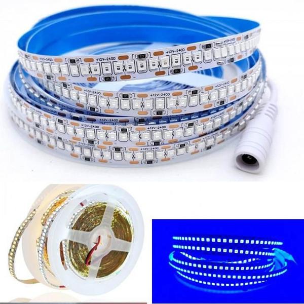 Imagem de Fita LED 3528 240 LED's 5 Metros Profissional IP20 12V 25W Azul