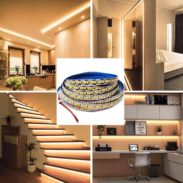 Imagem de Fita LED 3528 Para Perfil Luz Branco Quente 3500K 5mts 240LEDs/m Para Perfil 50W FN875A