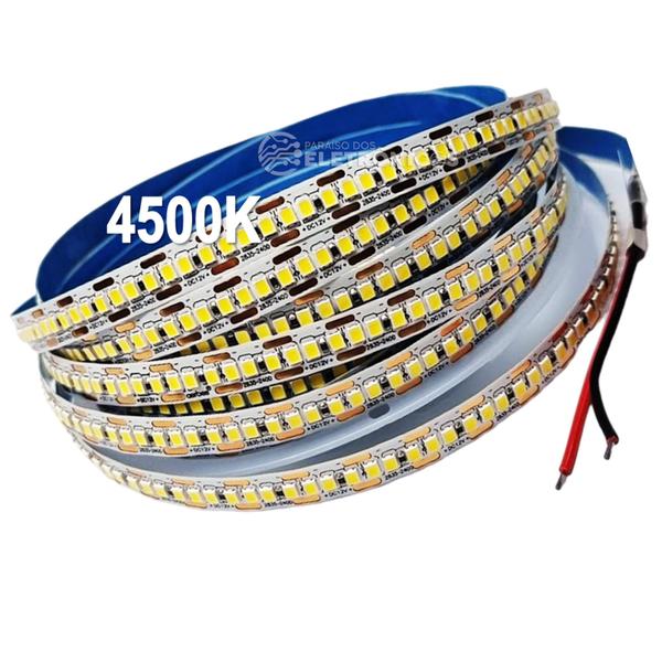 Imagem de Fita Led 4500K Branco Morno 5M 3528 Ip20 240leds/m Adesivada P/ Corredores, Janelas, Arcos FN875W