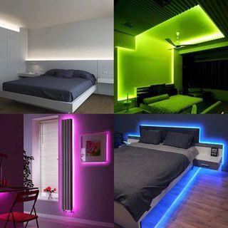 Imagem de Fita Led 5 Metros Ultra RGB 3528 SMD Com Controle Quarto Espelho Iluminação Decoração Casa