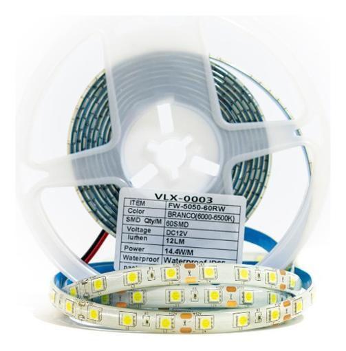 Imagem de Fita LED 5050 Branco-Frio 5m + Fonte 12V