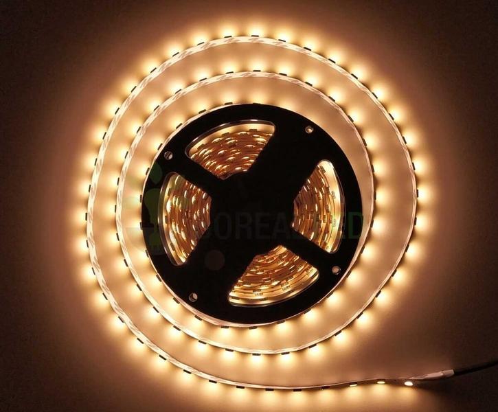 Imagem de Fita LED 5050 Branco Quente 300 Leds 5 Metros 12V S/ Silicone + Fonte