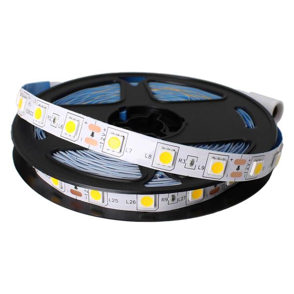 Imagem de Fita Led 5050 Rolo 5 Metros 12v 300 Leds Ip20 + Fonte Branco Frio