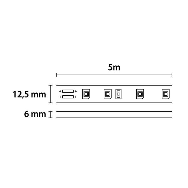 Imagem de Fita LED Brilia 2835 5m - 7W/m - 127V - IP65 - 180 LEDs/m