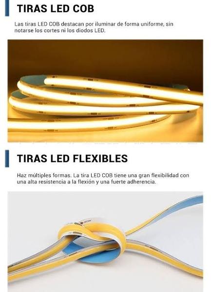 Imagem de Fita LED COB 7020 20W/ Metro 512 LED IP20 12V 5 Metros Branco Quente 3000K