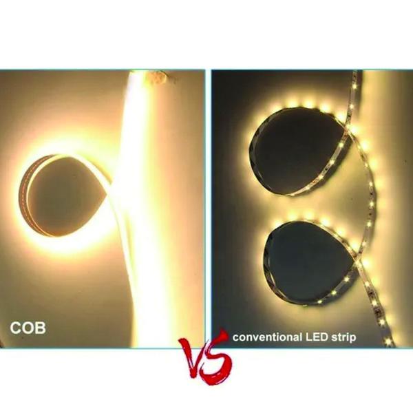 Imagem de Fita Led Cob Branco Quent 3000k 5mts 8mm 320 Leds/m 12v Ip20