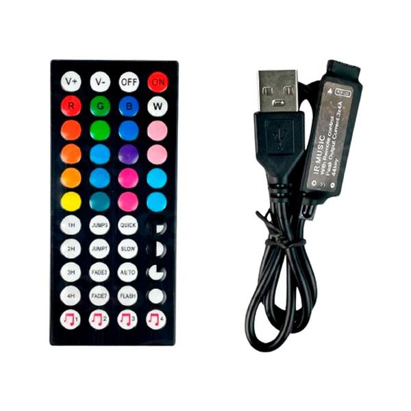 Imagem de Fita LED Colorida 3 Metros Controle AL-5050SK-3M Eletromex