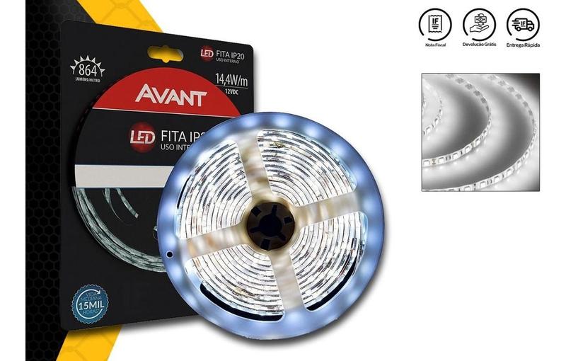 Imagem de Fita Led Colorida 5050 Branco Frio 5m 5050