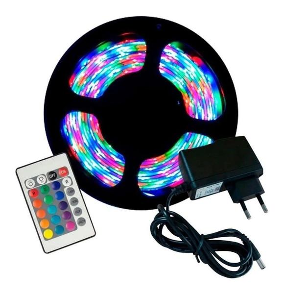 Imagem de Fita Led Colorido Controle Bivolt 5m Prova D'agua