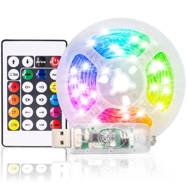 Imagem de Fita Led Com Controle Rgb Bluetooth Resiste Agua Funçoes