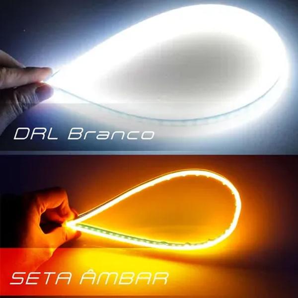 Imagem de Fita Led Drl Universal Farol Tunning Seta Sequencial 30cm