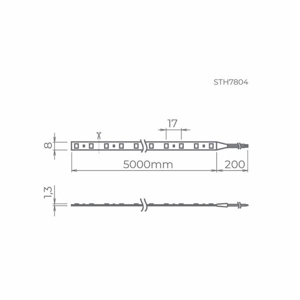 Imagem de Fita led eco 5w/m 12v ip20 6500k sth7804/65
