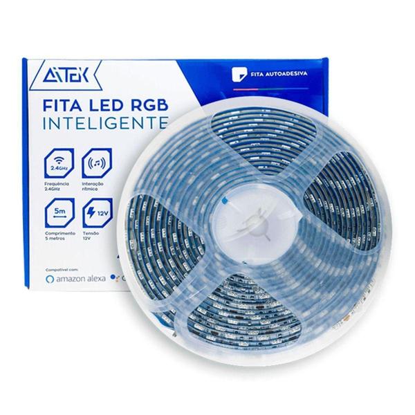 Imagem de Fita Led Inteligente Rgb Completa Wifi Alexa Google Home Top - Aitek