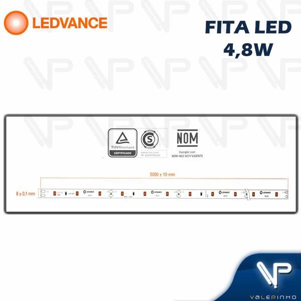 Imagem de Fita led ledvance 4,8w 12v 6500k(branco frio) 5metros ip20 ecoflex kit10