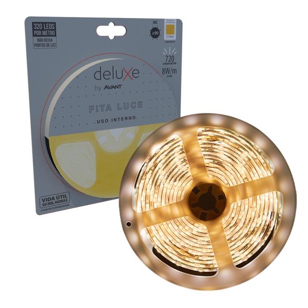 Imagem de Fita Led Luce Cob 5 Metros 8w/m 320 leds Branco Quente 2700K