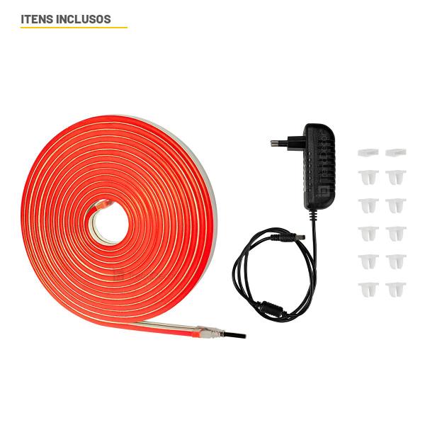 Fita LED Luminosa Taschibra Neon Flex 8W 12V Imagem de Fita LED Luminosa Taschibra Neon Flex 8W 12V