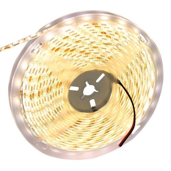 Fita LED Luz Branco Quente 5 Metros 12V 3000K 14,4W/M 6A IP65 Eletrorastro Imagem de Fita LED Luz Branco Quente 5 Metros 12V 3000K 14,4W/M 6A IP65 Eletrorastro