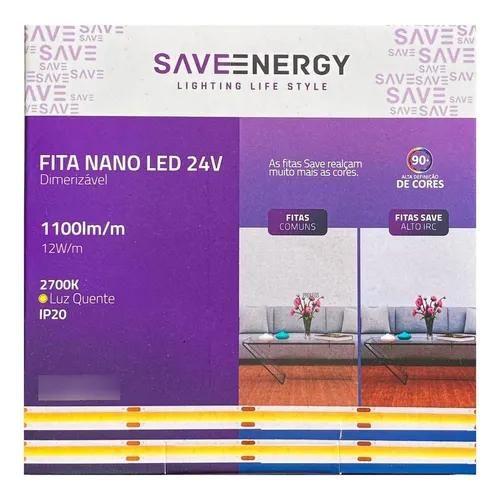 Imagem de Fita Led Nano SaveEnergy 24v 12w/m Ip20 2m 2700k Dimerizável