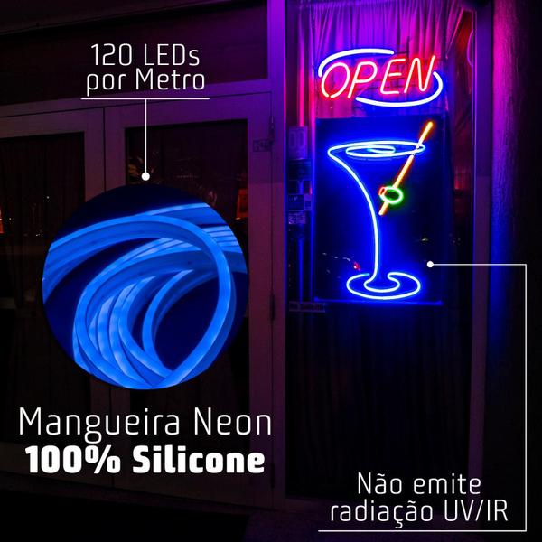 Imagem de Fita Led Neon 12v Decorativa Super Flexível 5 Metros Alto Brilho Ip65