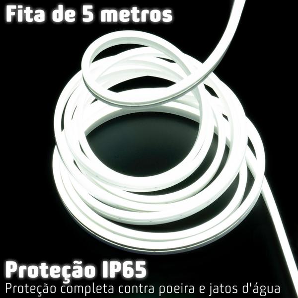 Fita Led Neon 12v Decorativa Super Flexível 5 Metros Alto Brilho Ip65 - Neon Flexible Strip Light Imagem de Fita Led Neon 12v Decorativa Super Flexível 5 Metros Alto Brilho Ip65